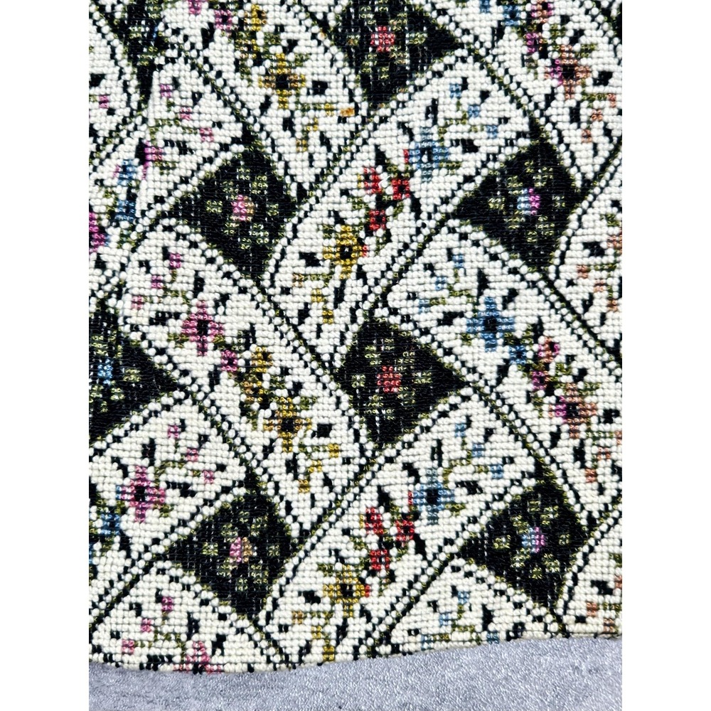 Vintage 1960s Tapestry Vest, Needlepoint Vest, Floral - Picture 3 of 6